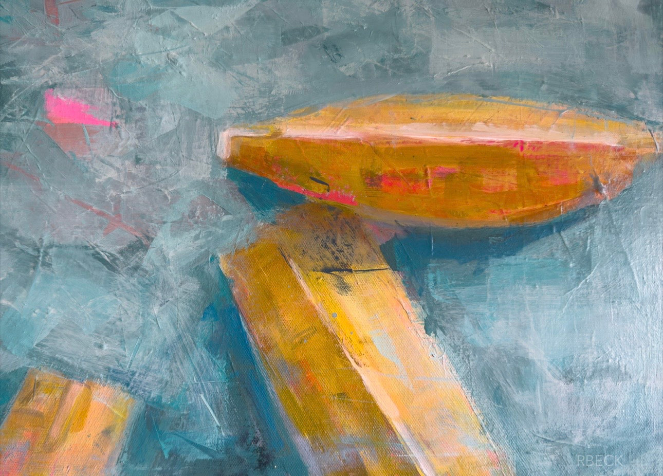Lemonade lemon still life art print by Charleston artist Ryan Beck featuring vibrant lemon wedges, layered texture, expressive color, and symbolism of gratitude, resilience, and optimism