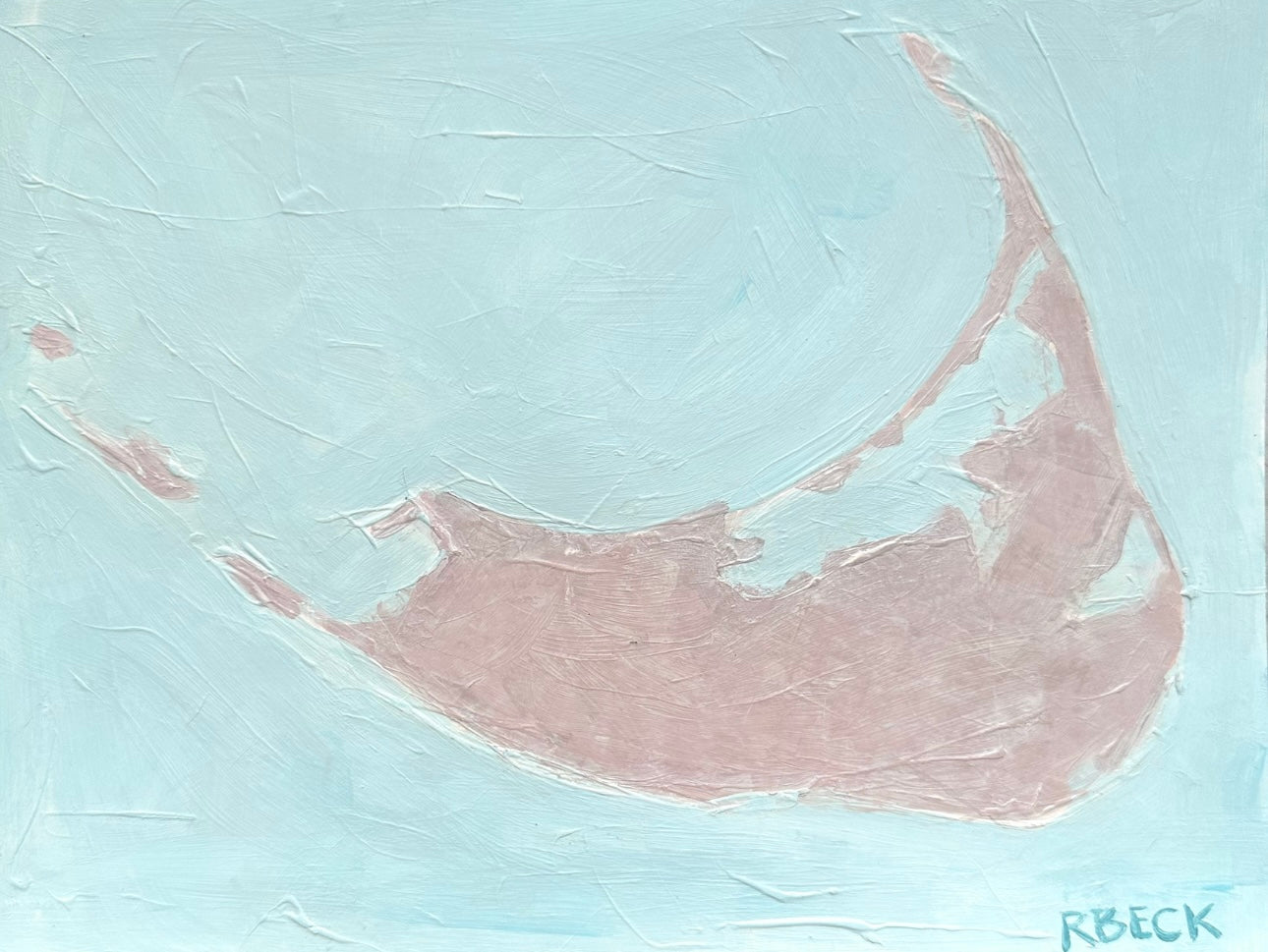 Nantucket map horizontal coastal art print by Ryan Beck
