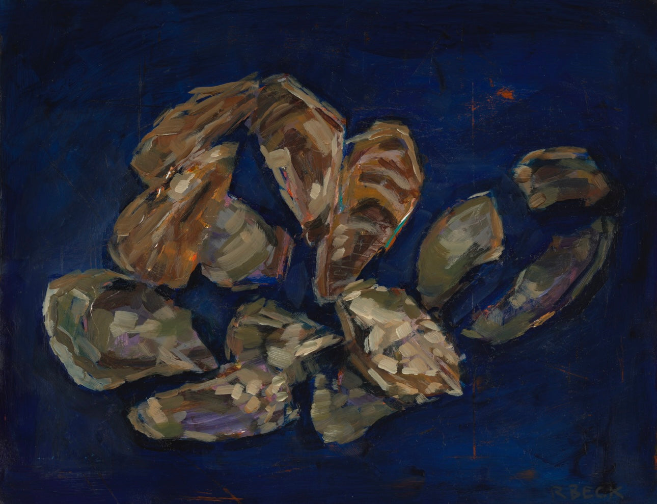 Stillwater coastal oyster wildlife art print by Ryan Beck
